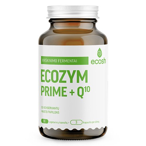 Ecozym Prime + kofermentas Q10 ECOSH, 90 kapsulių | Mano Vaistinė