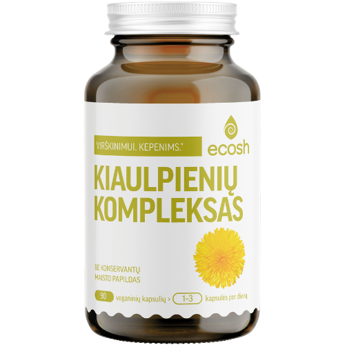 Padeda palaikyti normalią virškinimo veiklą Kiaulpienių kompleksas, ekstraktas ir milteliai, ECOSH, 90 kaps. | Mano Vaistinė