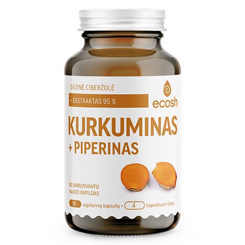 Kurkuminas (Curcumin) ECOSH, 90 kapsulių | Mano Vaistinė