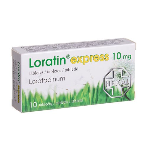 Vaistas nuo alergijos Loratin express 10 mg tabletės, N10 | Mano Vaistinė