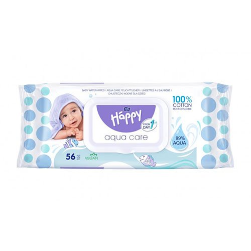 Happy vaikiškos drėgnos servetėlės Aqua Care N56 | Mano Vaistinė