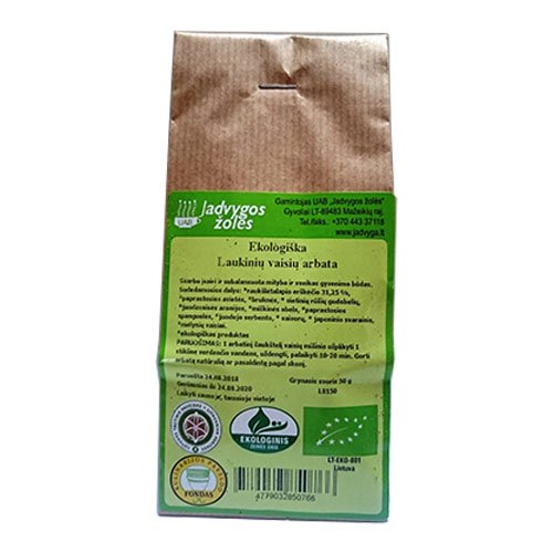Arbatos ir vaistažolės Ekologiška laukinių vaisių arbata, 50 g | Mano Vaistinė