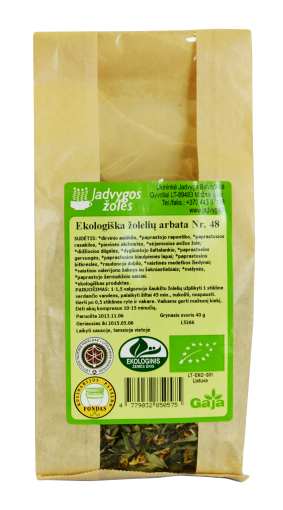 Arbatos ir vaistažolės akims Ekologiška žolelių arbata Nr. 48 (regėjimui), 40 g | Mano Vaistinė