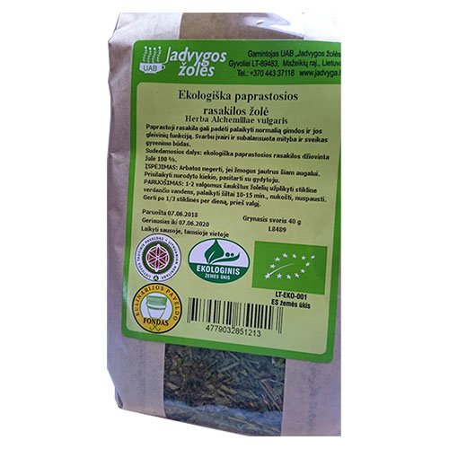 Arbatos ir vaistažolės Ekologiška paprastųjų rasakilų žolė, 40 g | Mano Vaistinė