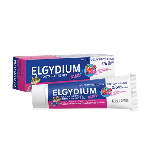 Dantų pasta vaikams Elgydium Kids uogų skonio dantų pasta (2–6 m. vaikams), 50 ml | Mano Vaistinė
