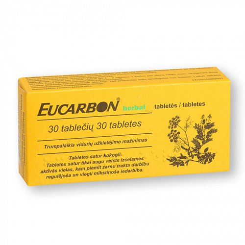 Eucarbon Herbal tabletės N30 | Mano Vaistinė