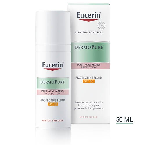 Apsauginis fluidas po aknės likusioms dėmėms EUCERIN DERMOPURE TRIPLE EFFECT,, SPF30, 50 ml | Mano Vaistinė