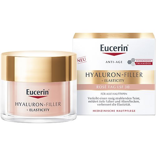 Eucerin Hyaluron Filler + Elasticity Rose dieninis kremas SPF30 50ml | Mano Vaistinė