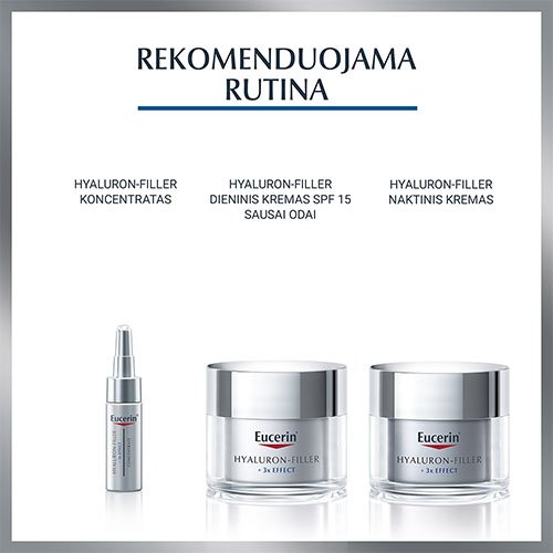 Su SPF Akių srities kremas EUCERIN HYALURON-FILLER SPF 15, 15 ml | Mano Vaistinė