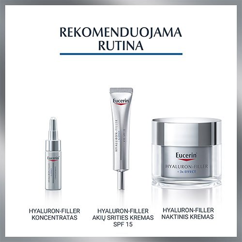 Sausai odai, su SPF Dieninis kremas nuo raukšlių EUCERIN HYALURON-FILLER SPF 15, 50 ml | Mano Vaistinė