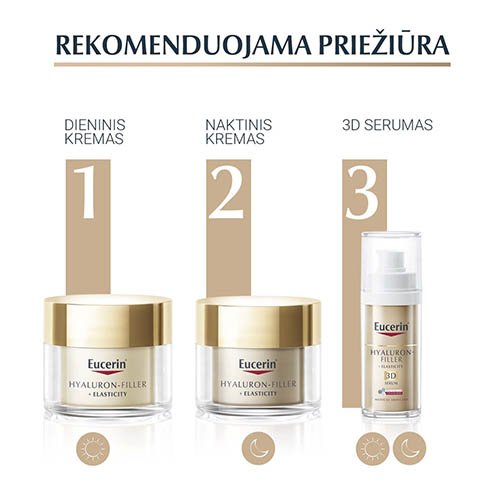 Dieninis kremas brandžiai odai EUCERIN HYALURON-FILLER +ELASTICITY, 50 ml | Mano Vaistinė