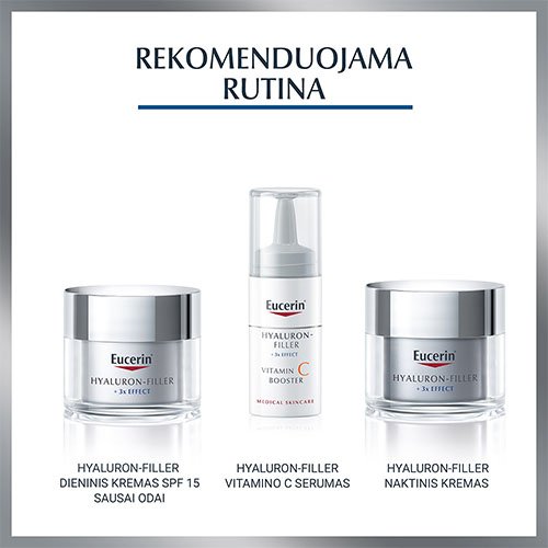 Naktinis šveitiklis ir serumas EUCERIN HYALURON-FILLER, 30 ml | Mano Vaistinė