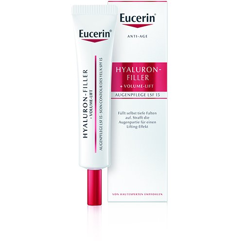 Akių srities odos kremas EUCERIN HYALURON-FILLER +VOLUME LIFT, 15 ml | Mano Vaistinė