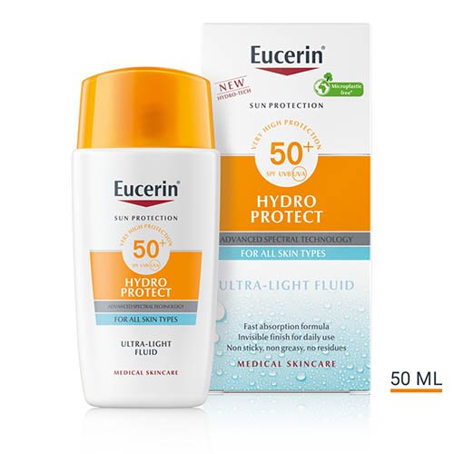 Apsauginis kremas nuo saulės atsparus vandeniui EUCERIN SUN, SPF50, 50 ml  | Mano Vaistinė