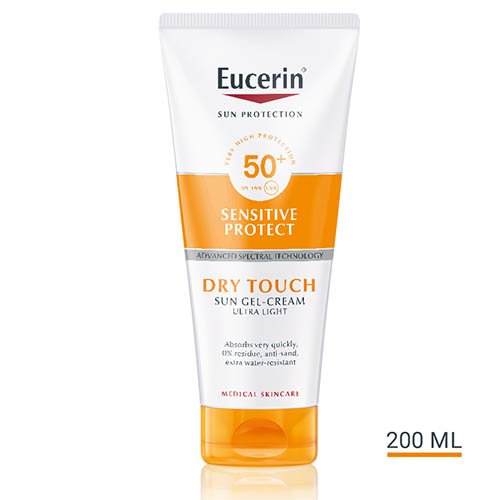 Apsauga nuo saulės EUCERIN Sun Oil Control gelinis kremas nuo saulės kūnui Dry Touch SPF50+ 200ml  | Mano Vaistinė