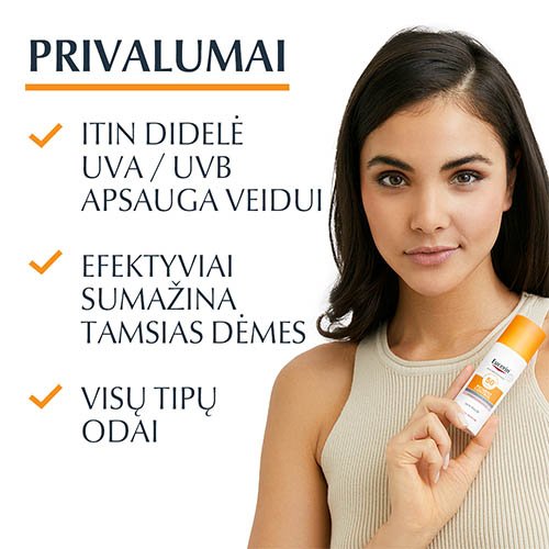 Apsauga nuo saulės EUCERIN Sun Pigment Control fluidas nuo saulės ir hiperpigmentacijos SPF50+ 50ml | Mano Vaistinė