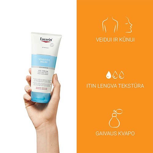 Gelis- kremas po deginimosi EUCERIN Sun Sensitive Relief gelis-kremas po deginimosi 200ml  | Mano Vaistinė