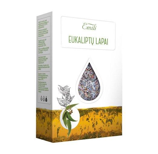 Arbatos ir vaistažolės Eukaliptų lapai, žolelių arbata, 40 g (Emili) | Mano Vaistinė
