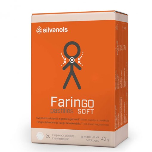 Faringo Soft pastilės N20 | Mano Vaistinė