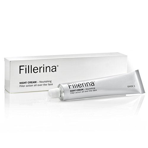 FILLERINA NAKTINIS  KREMAS SU 6 HIALURONO RŪGŠTIMIS IR PEPTIDAIS 3 LYGIS
