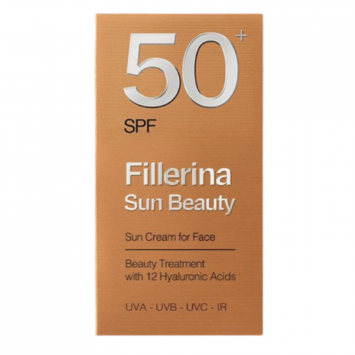 Veido kremas su 12HA FILLERINA SUN BEAUTY, SPF 50+ | Mano Vaistinė