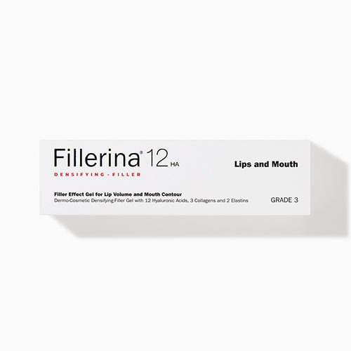 Dermatologinis gelinis užpildas lūpų sričiai FILLERINA 12 HA, 3 lygis | Mano Vaistinė