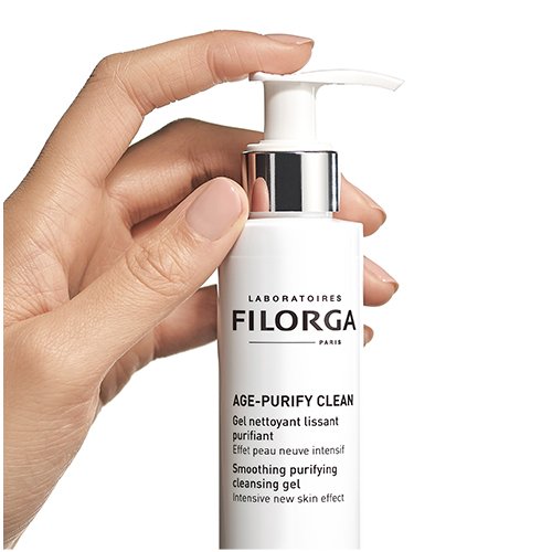 Valomasis prausimosi gelis Veido prausiklis į suaugusiųjų aknę linkusiai odai FILORGA AGE-PURIFY CLEAN, 150 ml | Mano Vaistinė