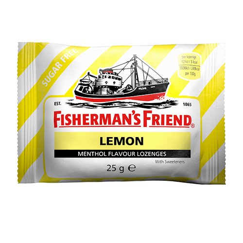 Becukrės citrinų skonio pastilės FISHERMAN'S FRIEND, 25 g | Mano Vaistinė