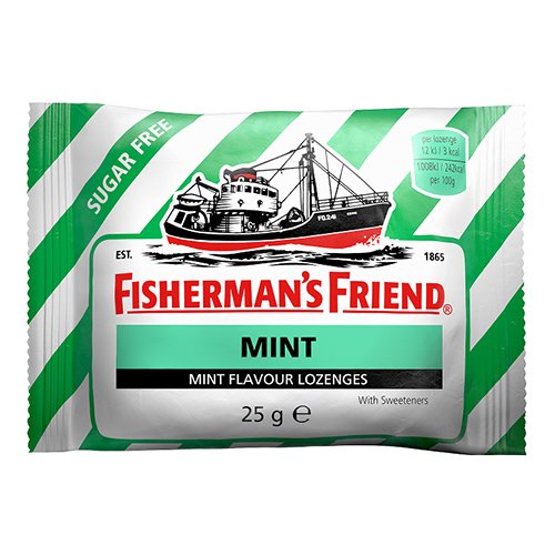 Becukrės mėtų skonio pastilės FISHERMAN'S FRIEND, 25 g | Mano Vaistinė