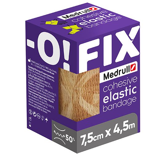 Medrull elastinis lipnus tvarstis FIX-O 7,5cmx4,5m N1 | Mano Vaistinė