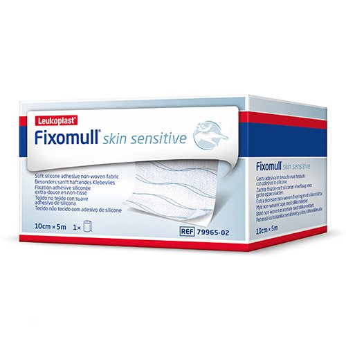 Fixomull Skin Sensitive silikonu dengtas, neaustinis pleistras ritinėlyje 10cmx2m N1 79965 | Mano Vaistinė