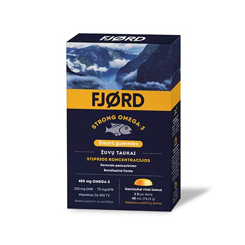 Fjord Strong Omega-3 Smart guminukai N45 | Mano Vaistinė