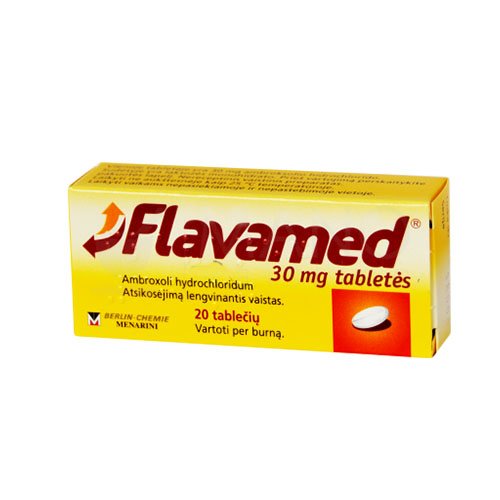 Vaistas nuo kosulio Flavamed 30 mg tabletės, N20 | Mano Vaistinė