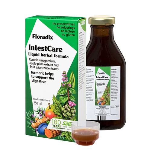 Maisto papildas virškinimui Skysta žolelių formulė FLORADIX INTESTCARE, 250 ml | Mano Vaistinė