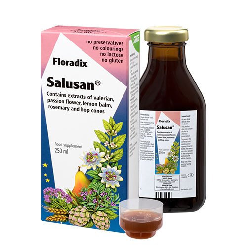 Visos sudedamosios dalys yra natūralios Nervų sistemai ir ramiam miegui FLORADIX SALUSAN, 250 ml | Mano Vaistinė