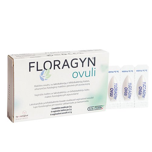 Intymios higienos kosmetika Floragyn Ovuli makšties ovulės, N6 | Mano Vaistinė