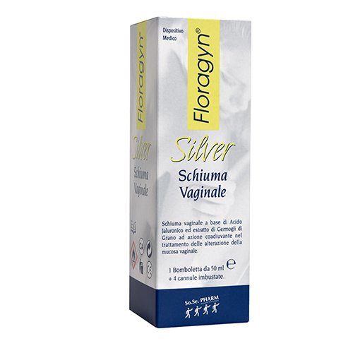 Intymios higienos priemonė moterims Floragyn Silver putos makšties gleivinės gijimui skatinti, 50 ml | Mano Vaistinė