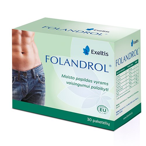 Maisto papildas vyrams Folandrol paketėliai N30 | Mano Vaistinė