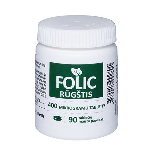 Folio rūgštis Folio rūgštis 400 mcg tabletės, N90 | Mano Vaistinė