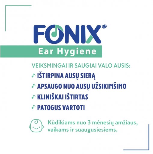 Purškalas ausų sierai šalinti Fonix Ear Hygiene purškalas 30ml N1 | Mano Vaistinė