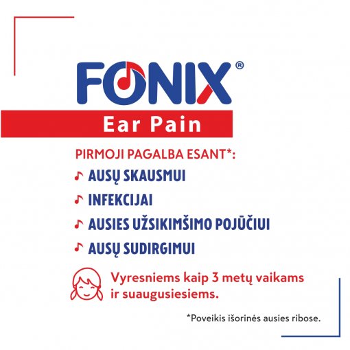 Purškalas ausims Fonix Ear Pain purškalas 15ml N1 | Mano Vaistinė