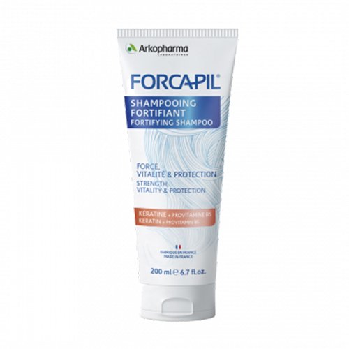 Plaukų priežiūros priemonė Forcapil šampūnas su keratinu 200ml N1 | Mano Vaistinė
