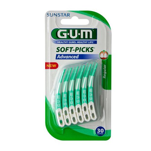 GUM tarpdančių krapštukai padengti guma, SOFT PICKS ADVANCED N30 | Mano Vaistinė