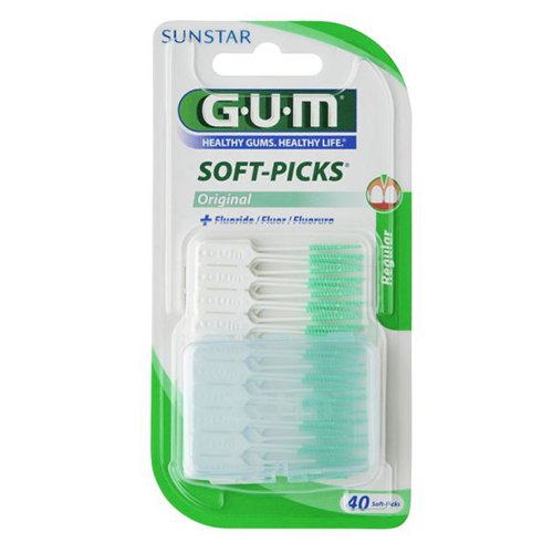 GUM minkšti dantų krapštukai su flouru SOFT PICKS N40 | Mano Vaistinė
