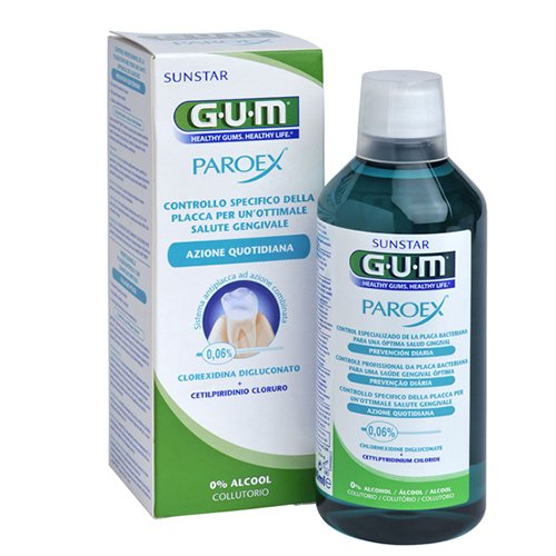 GUM skaliklis 0,06% chlorhexidine PAROEX+CPC, 500ml | Mano Vaistinė