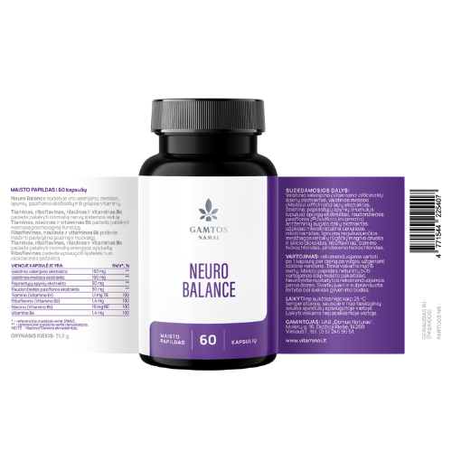 Nervų sistemai GAMTOS NAMAI NEURO BALANCE, 60 kaps. | Mano Vaistinė Nervų sistemai GAMTOS NAMAI NEURO BALANCE, 60 kaps. | Mano Vaistinė