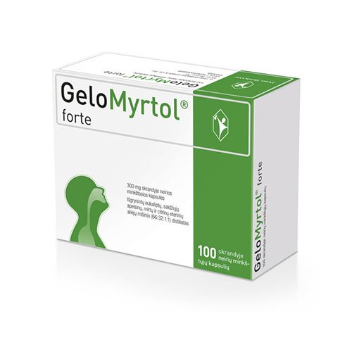 Gelomyrtol forte 300mg skrandyje neirios minkštos kapsulės N100 | Mano Vaistinė