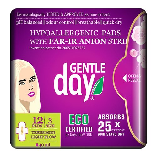 Higieniniai paketai Gentle Day Teens Mini Pad, N12 | Mano Vaistinė