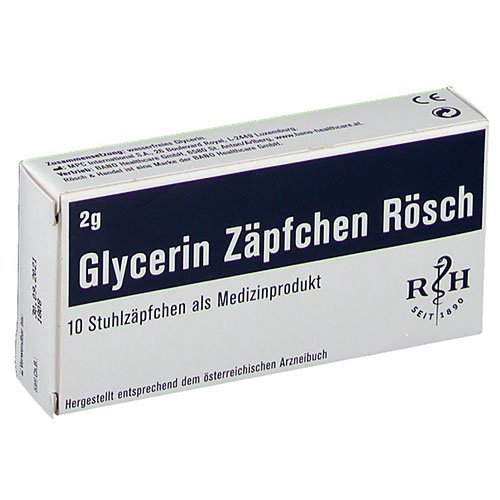 Glicerino žvakutės Rosch 2g, 10 žvakučių | Mano Vaistinė