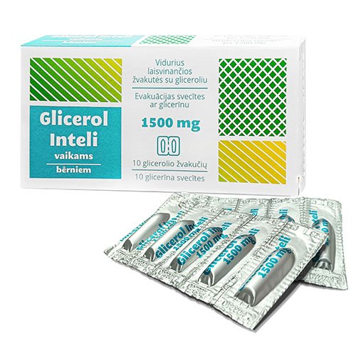 Glicerol Inteli 1500mg žvakutės N10 | Mano Vaistinė